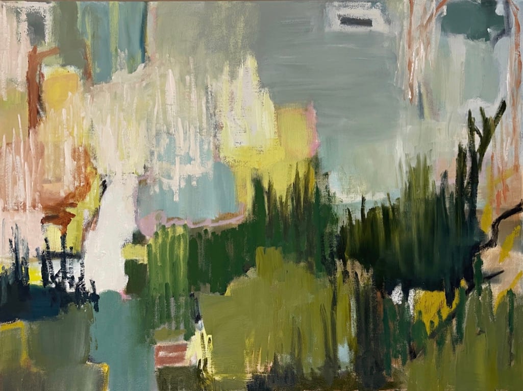 It Really Is Pretty Out by Heather Adamek  Image: oil, graphite, oil stick on canvas