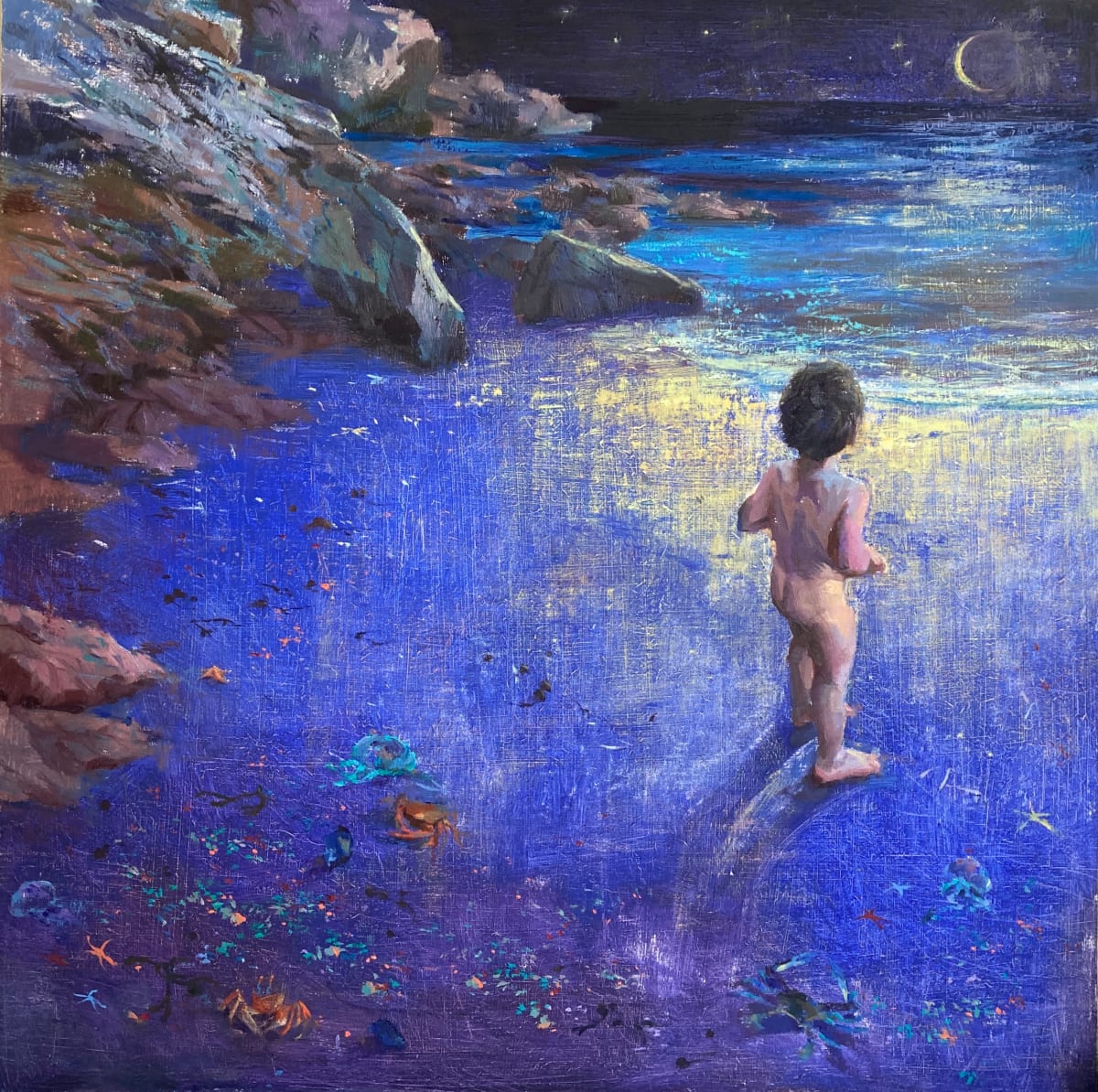 Rotsen in de nacht by Anna Maria Vargiu 