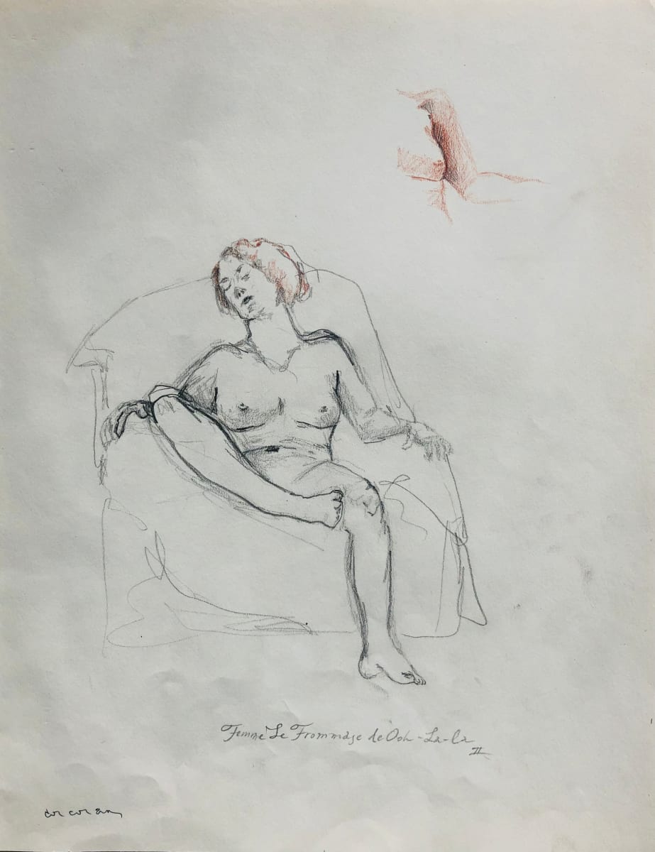 Sitting Nude model by CORCORAN 