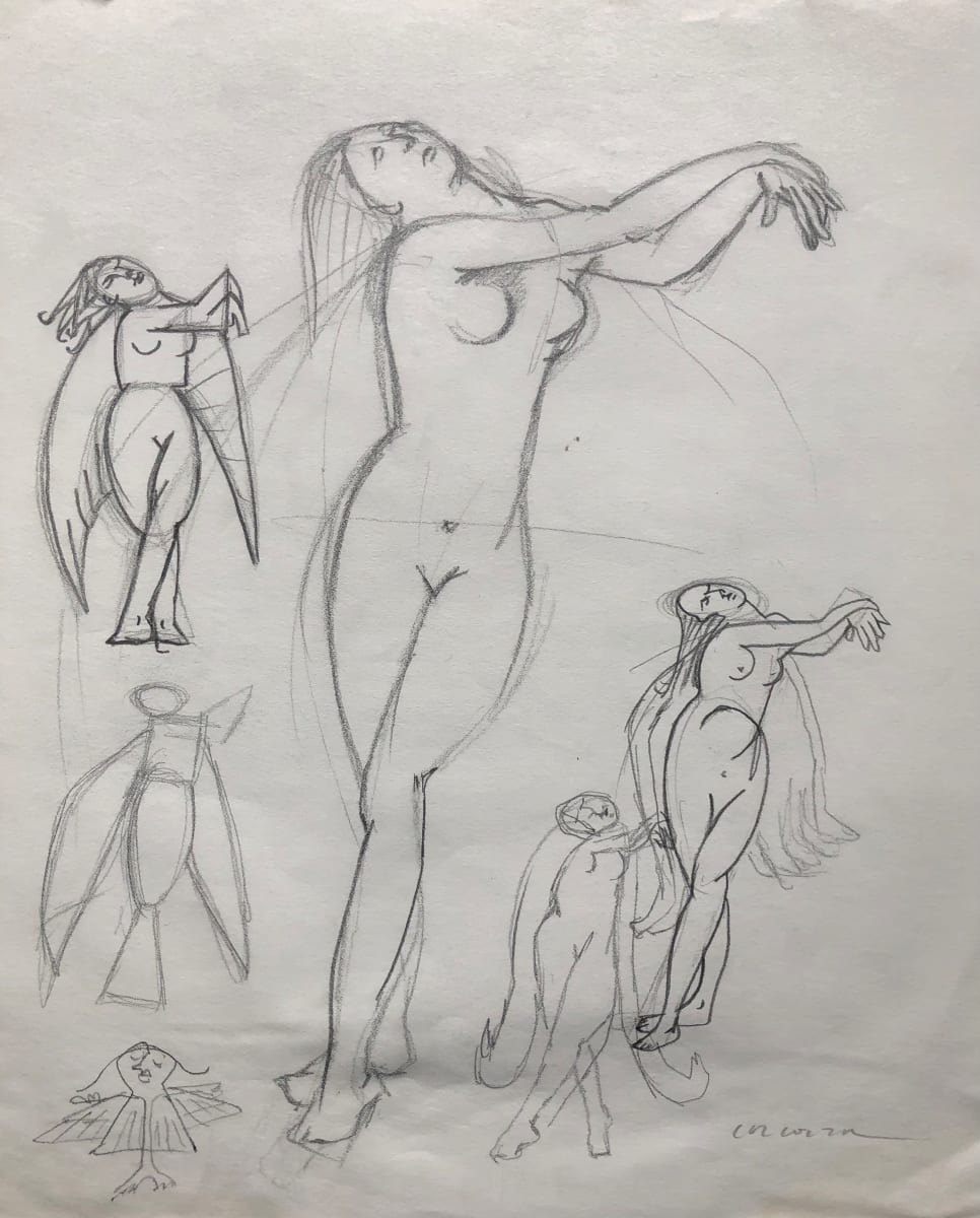 Seattle Cemetery Angel study by CORCORAN 