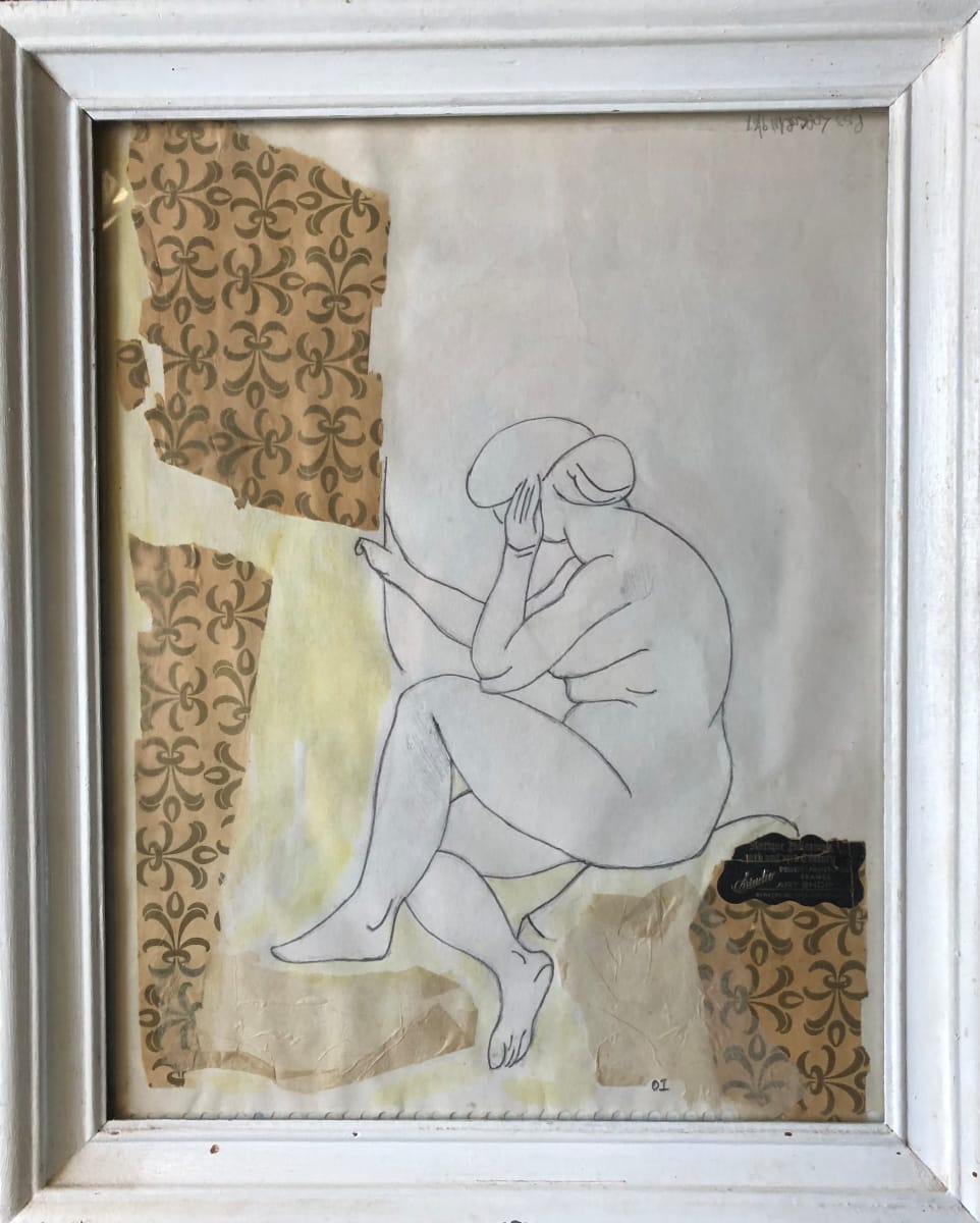 studio sketch of a nude by CORCORAN 