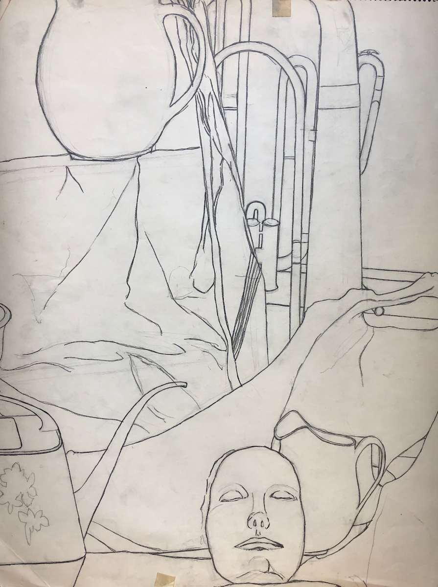Still Life with Mask #1 by CORCORAN, Image 1.