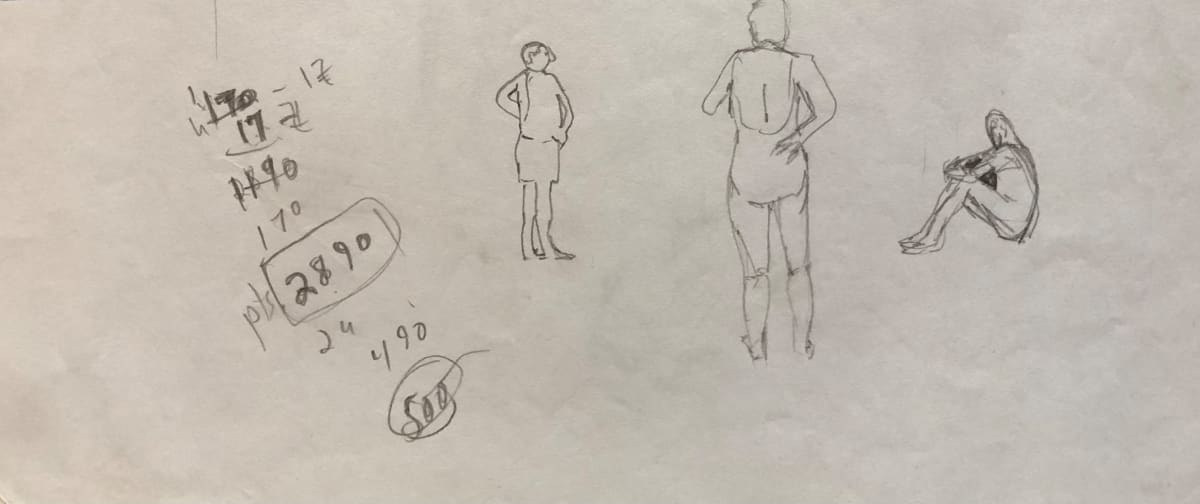 Figures at the beach by CORCORAN 