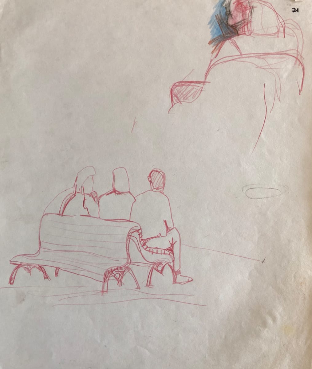 People sitting in the park by CORCORAN 