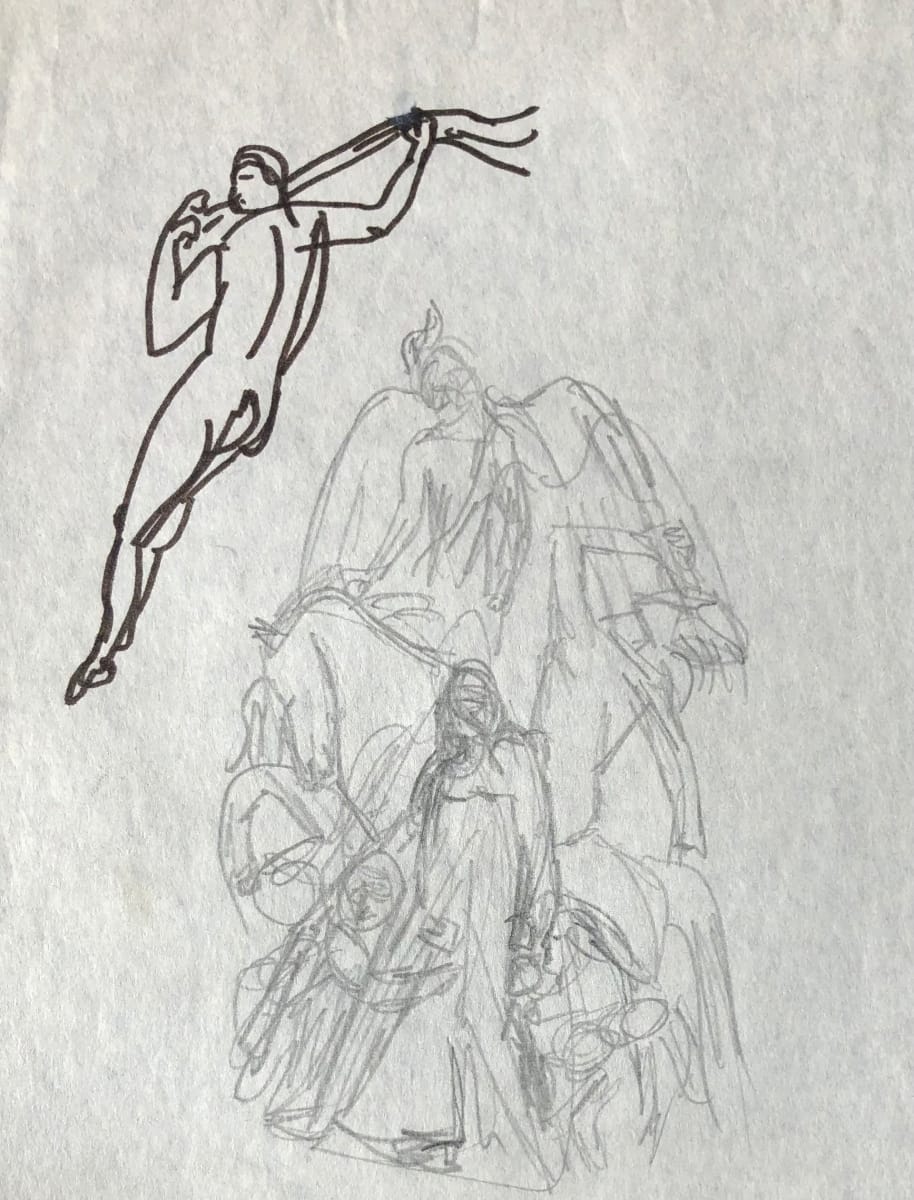 Sculpture sketches from Rome by CORCORAN 