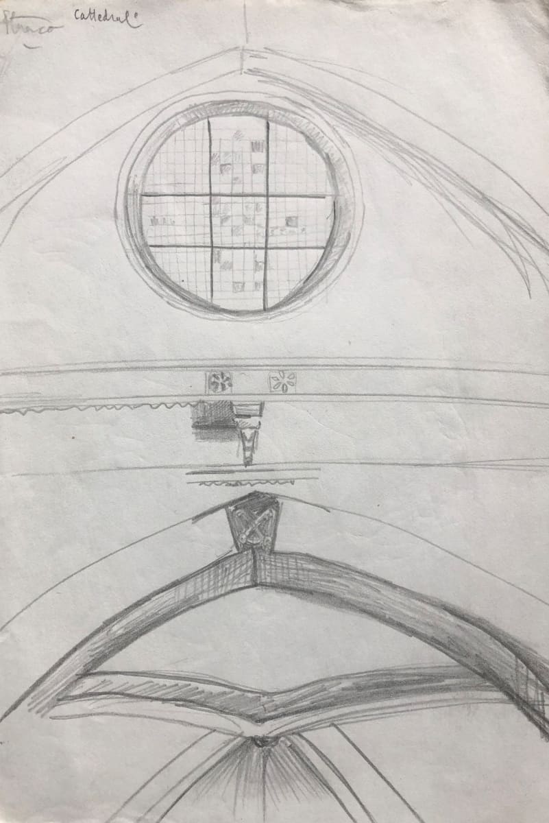 Cathedral interior sketch by CORCORAN 