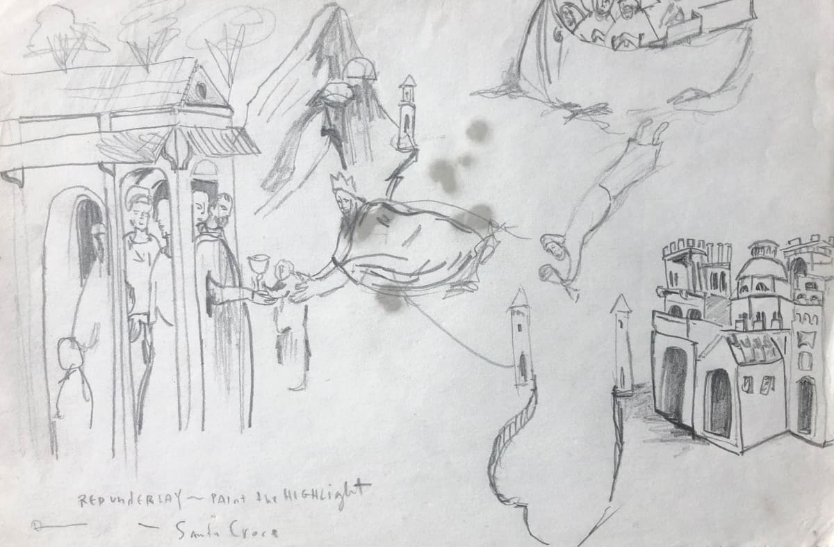 Sta. Croce fresco mural by CORCORAN 