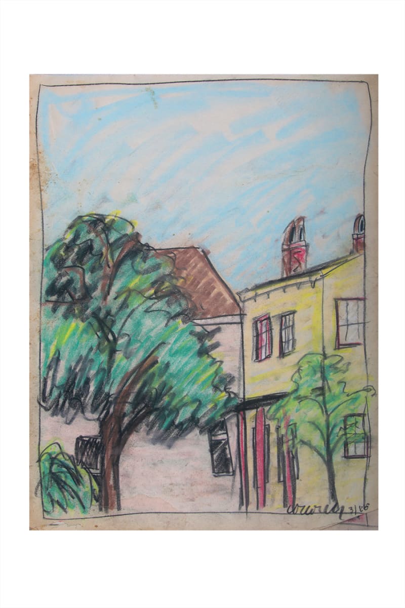 Tree & Yellow House by CORCORAN 