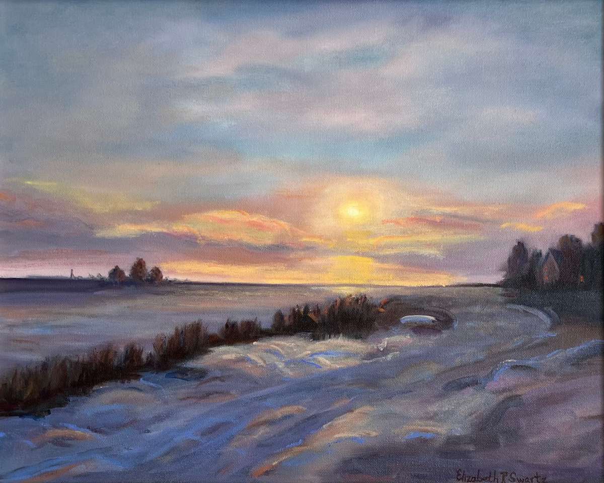 Snowfields at Sundown by Elizabeth Ryan Swartz, Image 1.