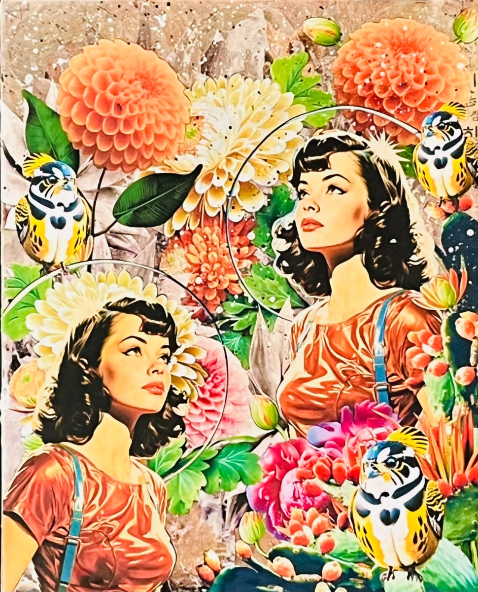 AIR QUALITY by Cristina Sayers  Image: 16’’X20’’ Analog collage, on wood canvas, unframed.