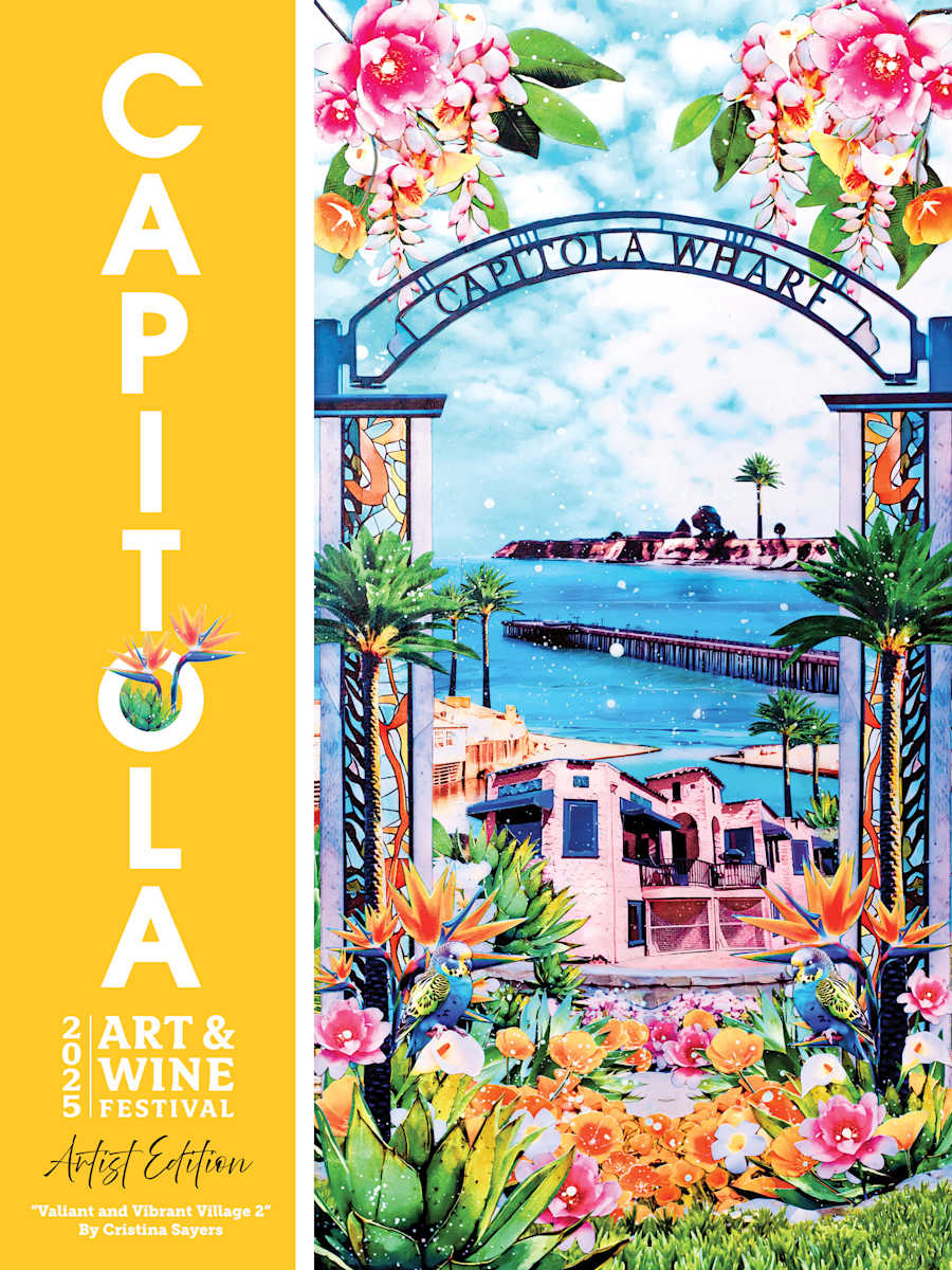 Limited  Artist Edit Capitola Art & Wine Poster -Valiant & Vibrant Village II by Cristina Sayers, Image 4.