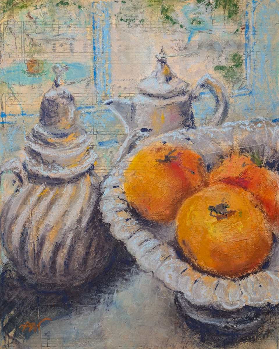 Persimmons & Pewter by Phyllis S. Willey, Image 1.
