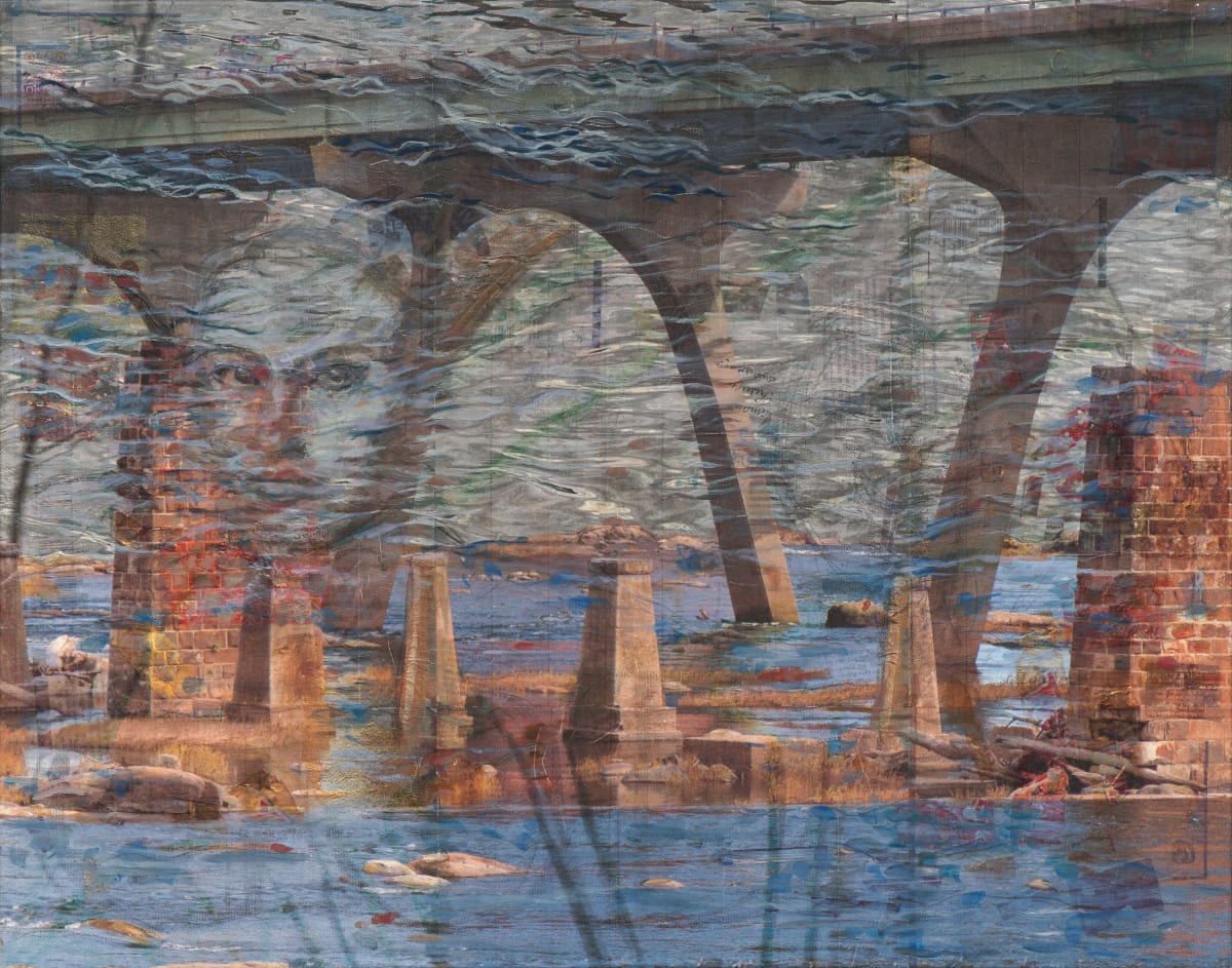 James River naiad through the Manchester Bridge by Kate Brogdon 