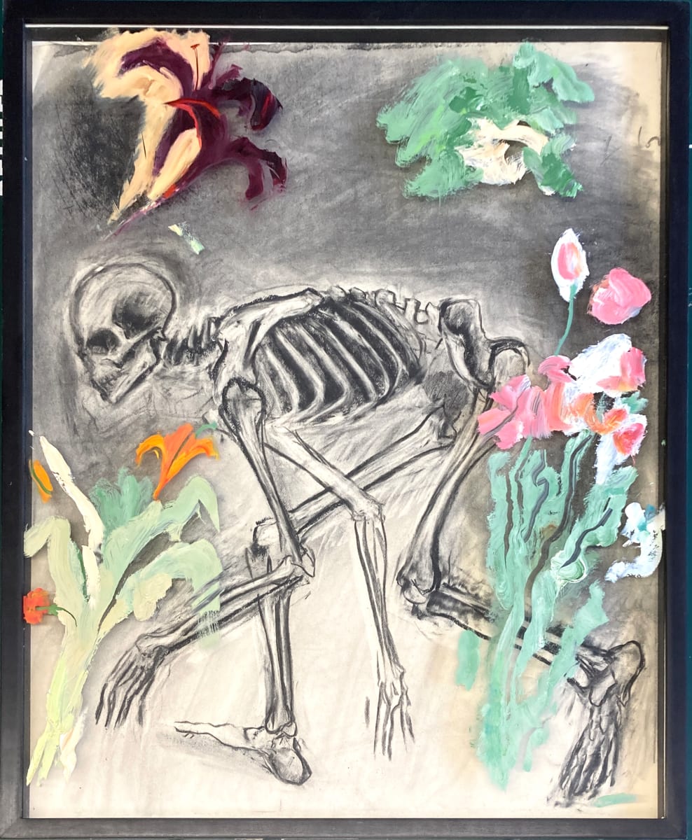 Skeleton with Flowers (0239) by Mary Frank 