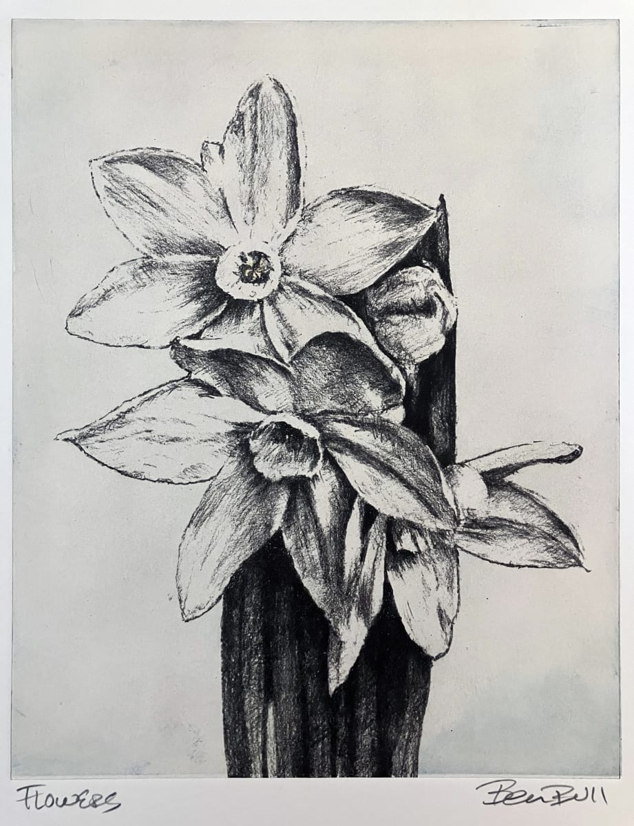 Flowers  Image: Intaglio monoprint from pencil drawing