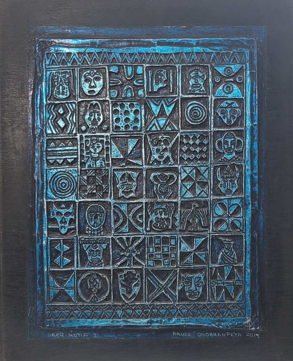 Greg Motif I by Bruce Onabrakpeya, Image 2.