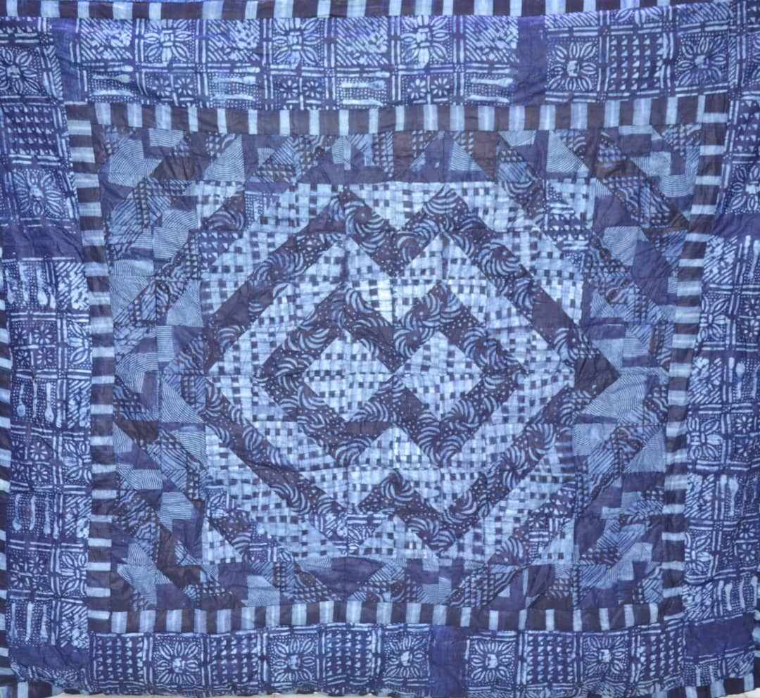 Adire Quilt 9 by Nike Okundaye, Image 2.
