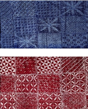 Adire -  Batik Textile Series 2 by Femi Ologe 