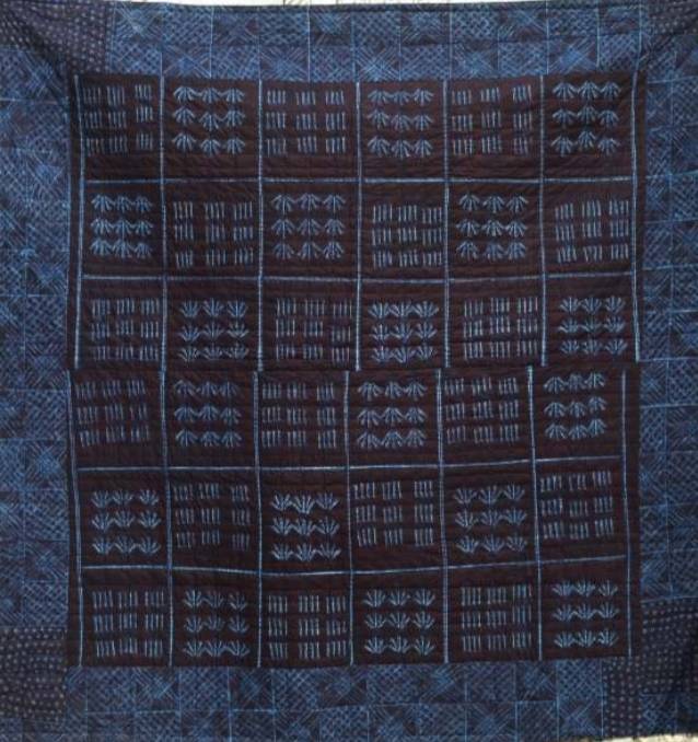 Quilt - Chicken Feet and Tribal Mark by Nike Okundaye 