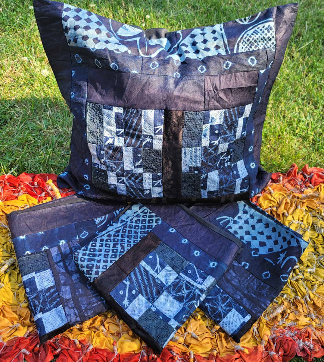 Vintage Yoruba Adire Throw Pillow by Oluwaseyi (Shayee) Awoyomi, Image 11.