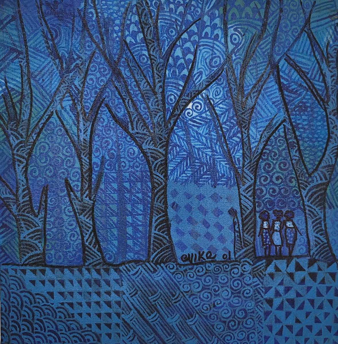 Village Series by Nike Okundaye 