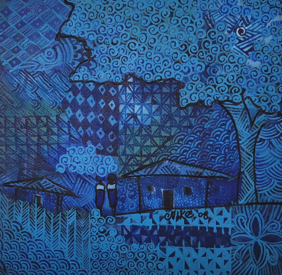Abule series (Village series) by Nike Okundaye 