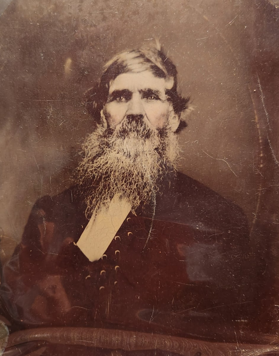 Bearded 19th century intense portrait 