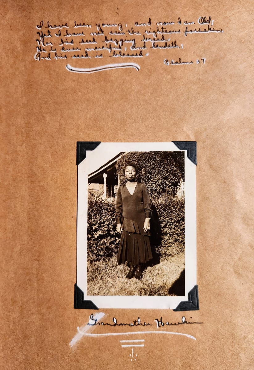 Grandmother Hawkins with Psalms 