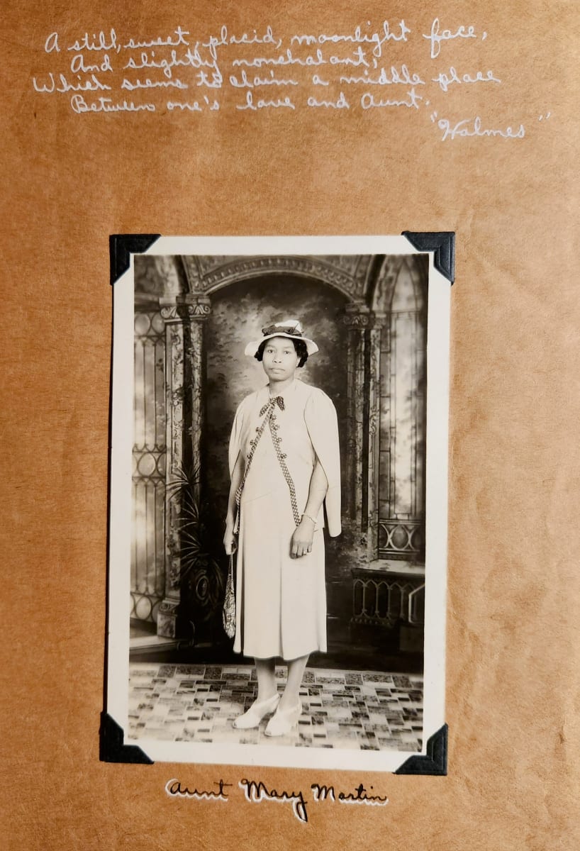 Aunt Mary and quote from Holmes 