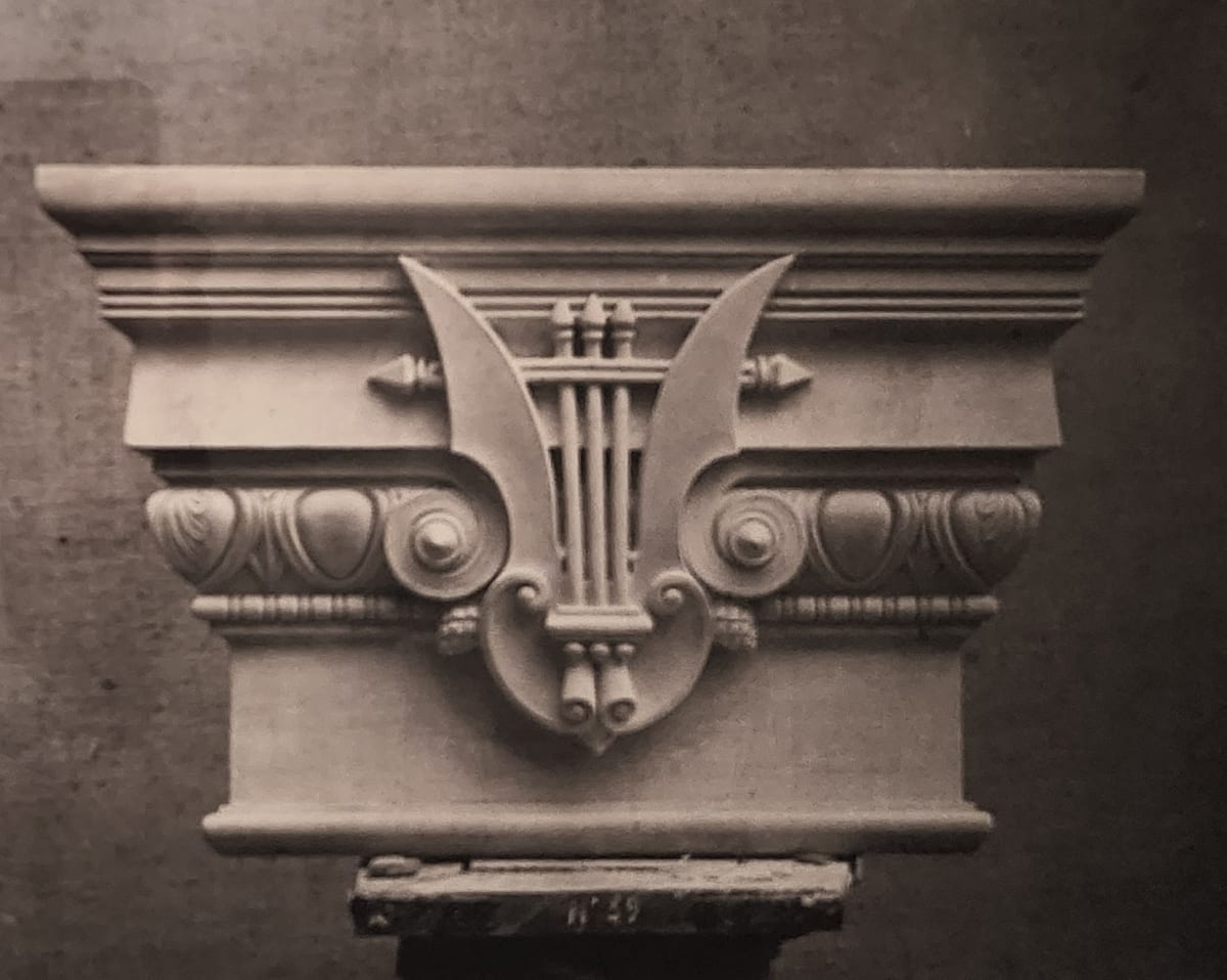 Ornamental Sculpture from the Paris Opera House, 1865 by Louis-Emile Durandelle  Image: From extensive series of photographs documenting the building of the Paris Opera.