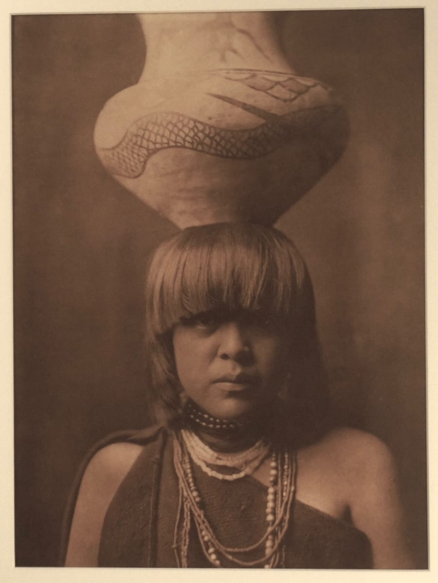 San Ildefonso Girl with Jar, 1905 by Edward Curtis 