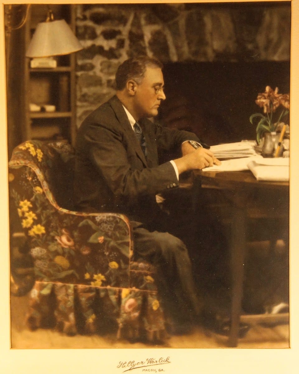 FDR, seated portrait, Macon, Georgia by Hillyer Warlick 