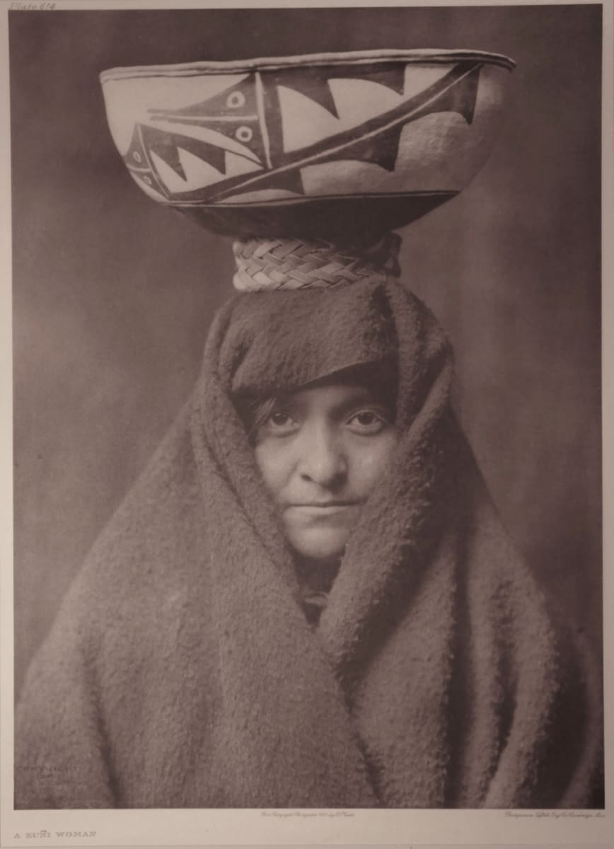 Portrait of Zuni Woman with Bowl, 1903 by Edward Curtis 