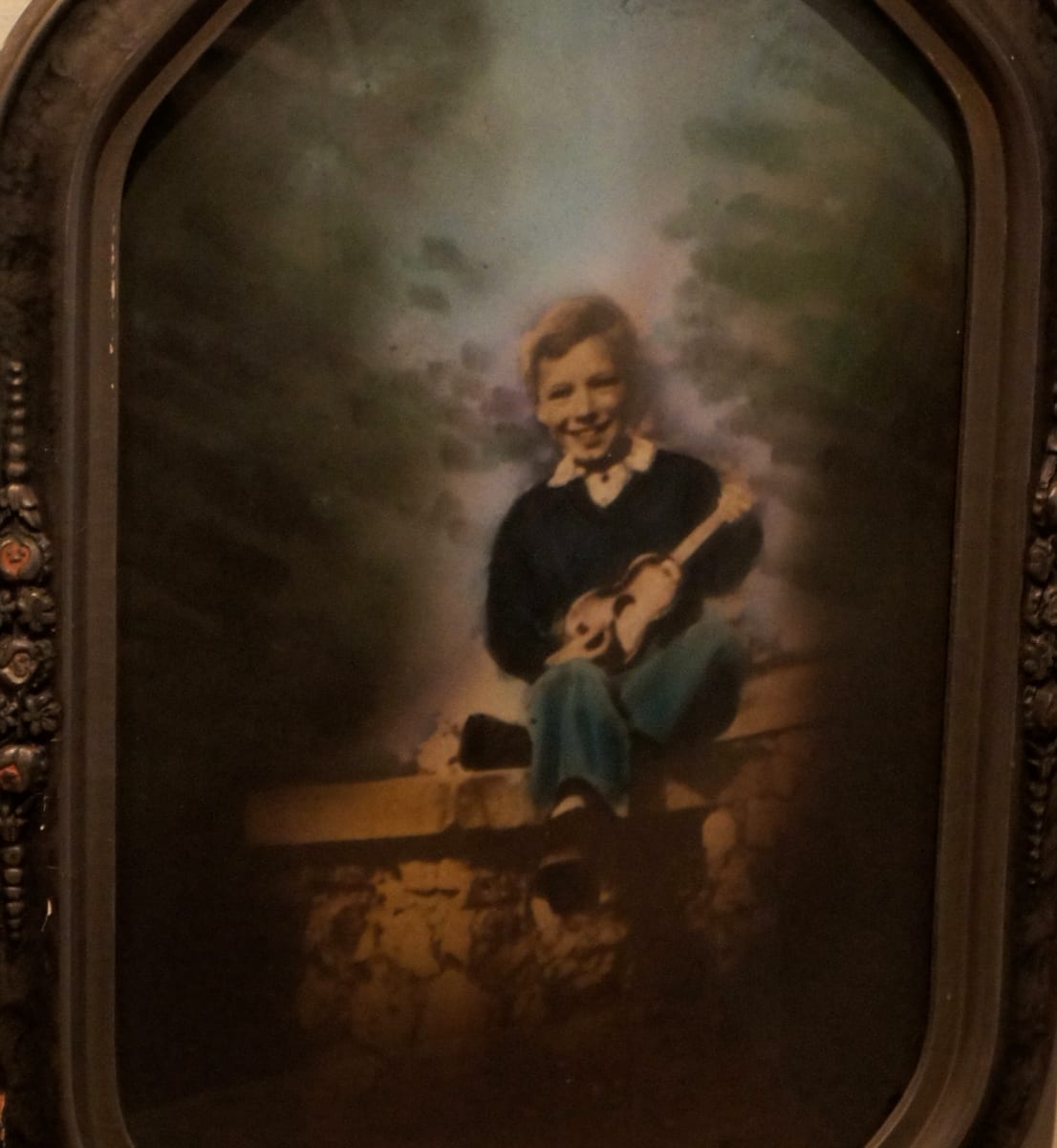 Happy Boy with Ukulele 
