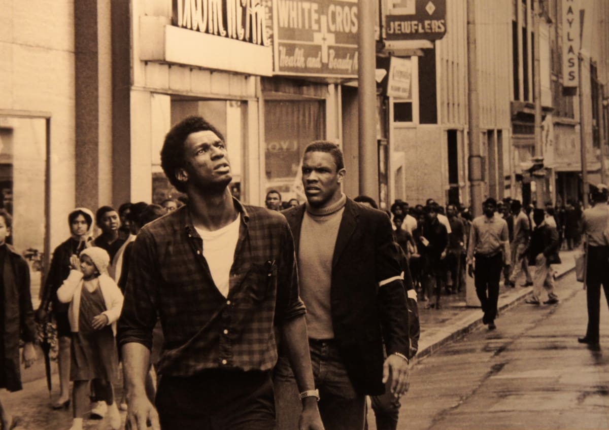 March in Durham, NC after MLK assassination by Bill Barnes 
