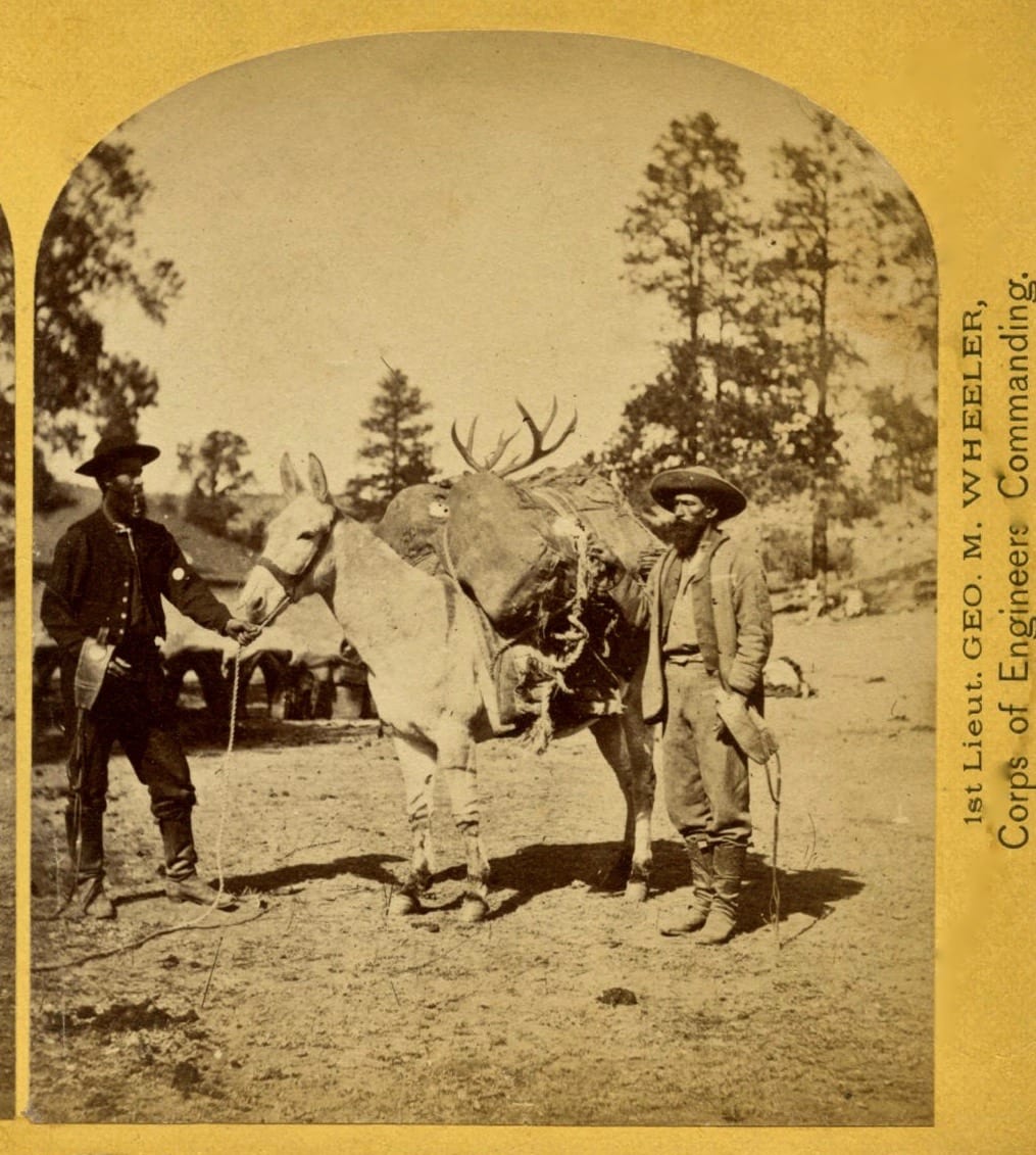 Wheeler Expeditions of 1871-1873 by Timothy O'Sullivan  Image: Set of 50 stereoviews documenting US Army exploratory expeditions to the Southwest. Albumen photographs from glass plate negatives by Timothy O'Sullivan. Sets were given to potential sponsors or supporters of further expeditions. Set is complete and includes the presentation box.