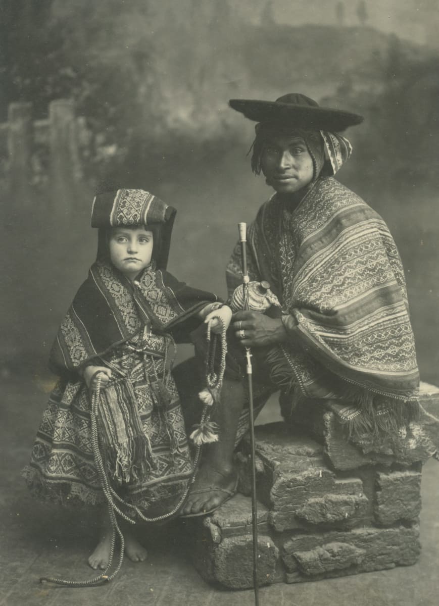 Man and Child: Portrait in Traditional Dress 
