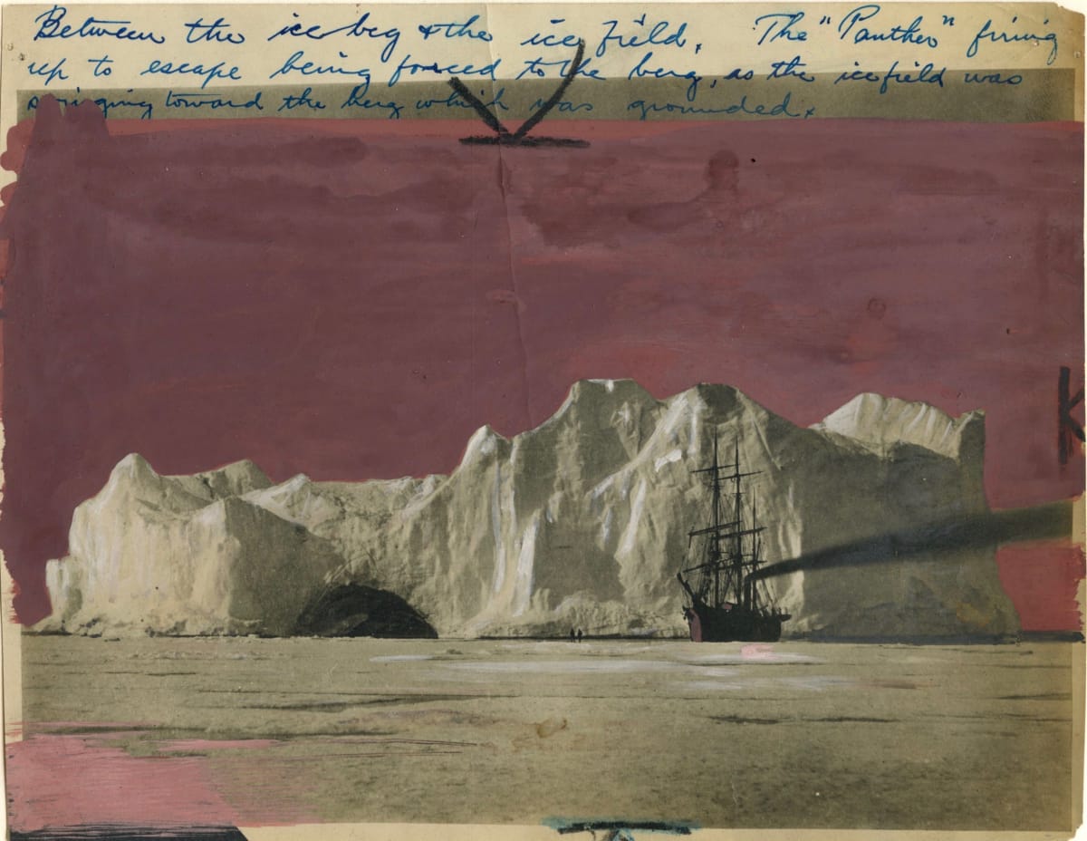 "Panther firing up to escape...", William Bradford, 1873 by William Bradford  Image: Photograph by William Bradford, used in his book "The Polar Regions" after expedition to Greenland in 1873.  
