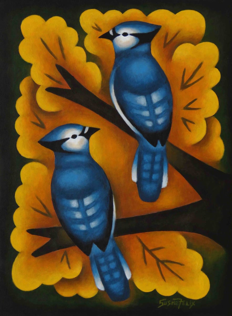 Blue Jay Buddies by Sushe Felix 