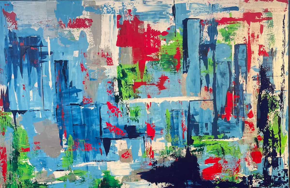 Never Alone 43 x 63 by Sandra E Chu 