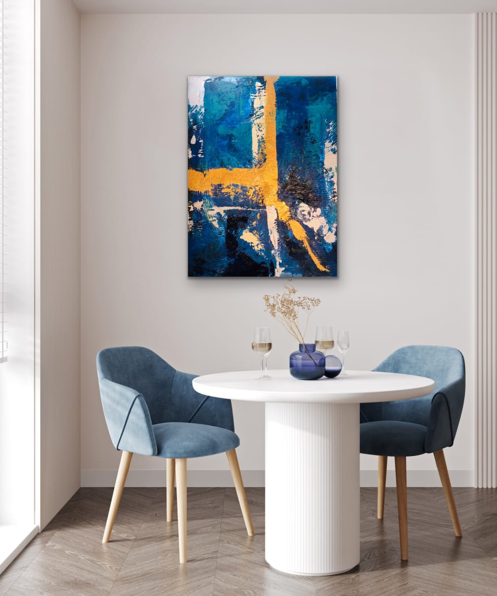 Gold in the Sky 48 x 36 by Sandra chu 