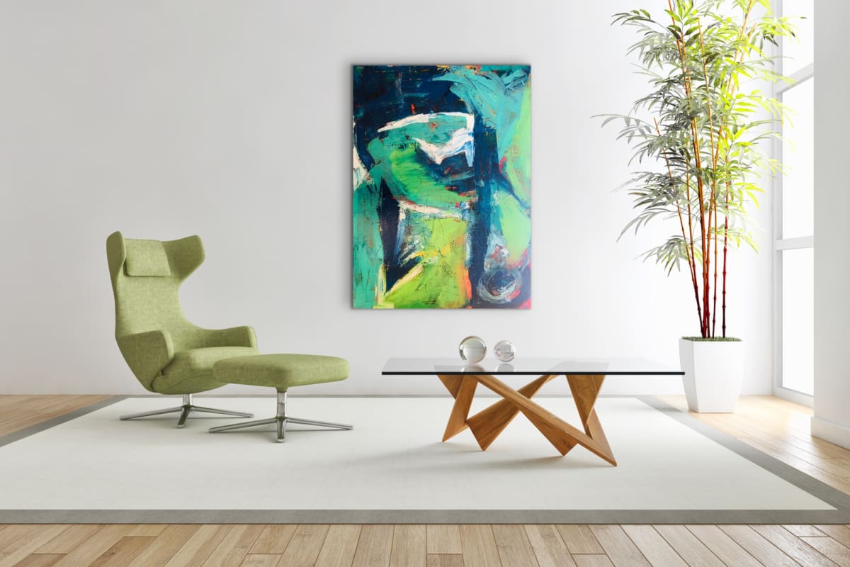 Striving for Balance 36 x 48 by Sandra E Chu 