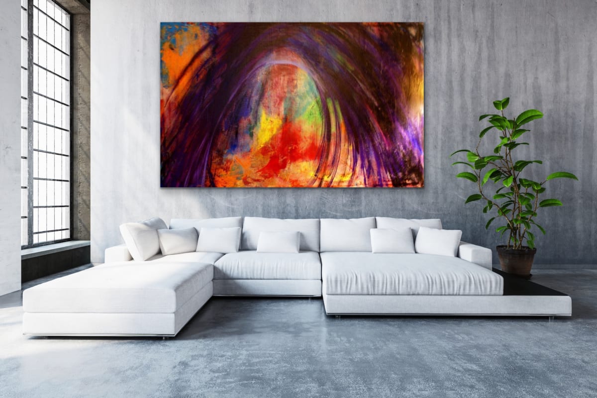 Breaking Through 58 x 90 by Sandra E Chu 