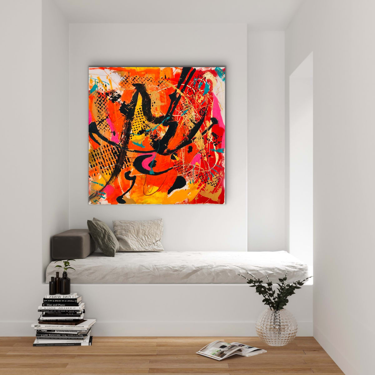 Holy Moly 48 x 48 by Sandra E Chu 