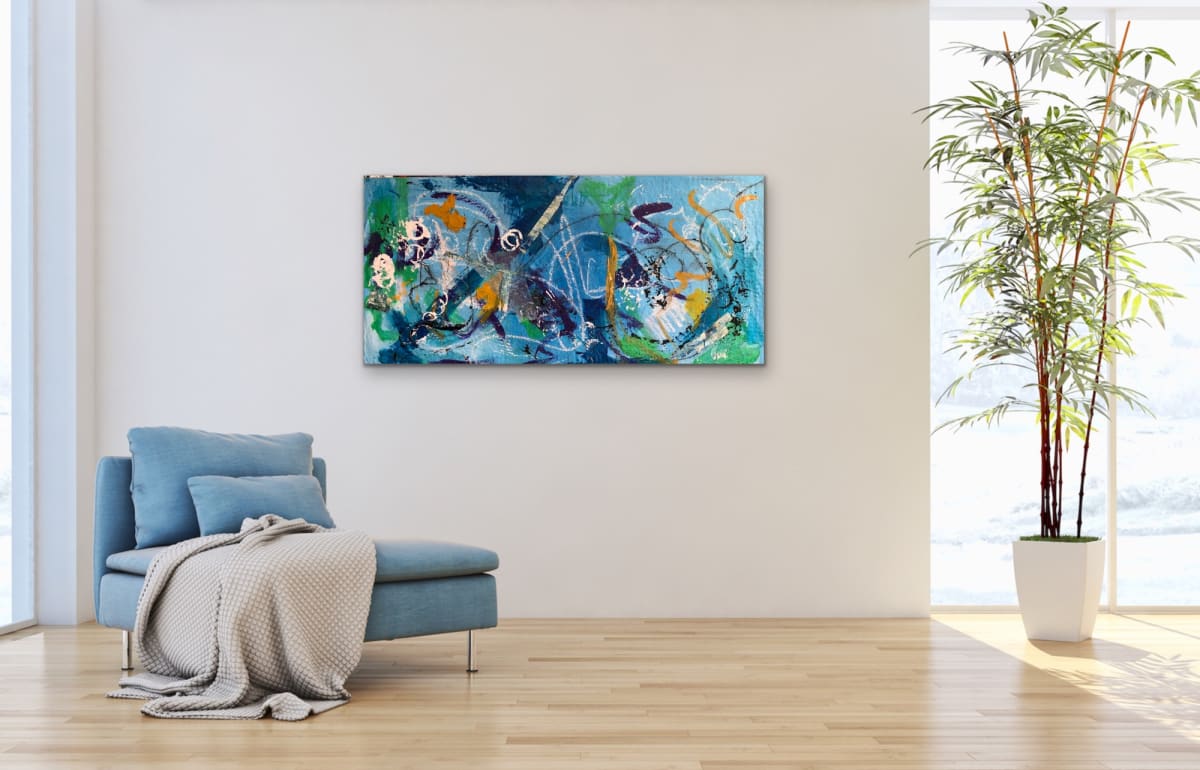 Rhythm & Blues 24 x 48 by Sandra E Chu 