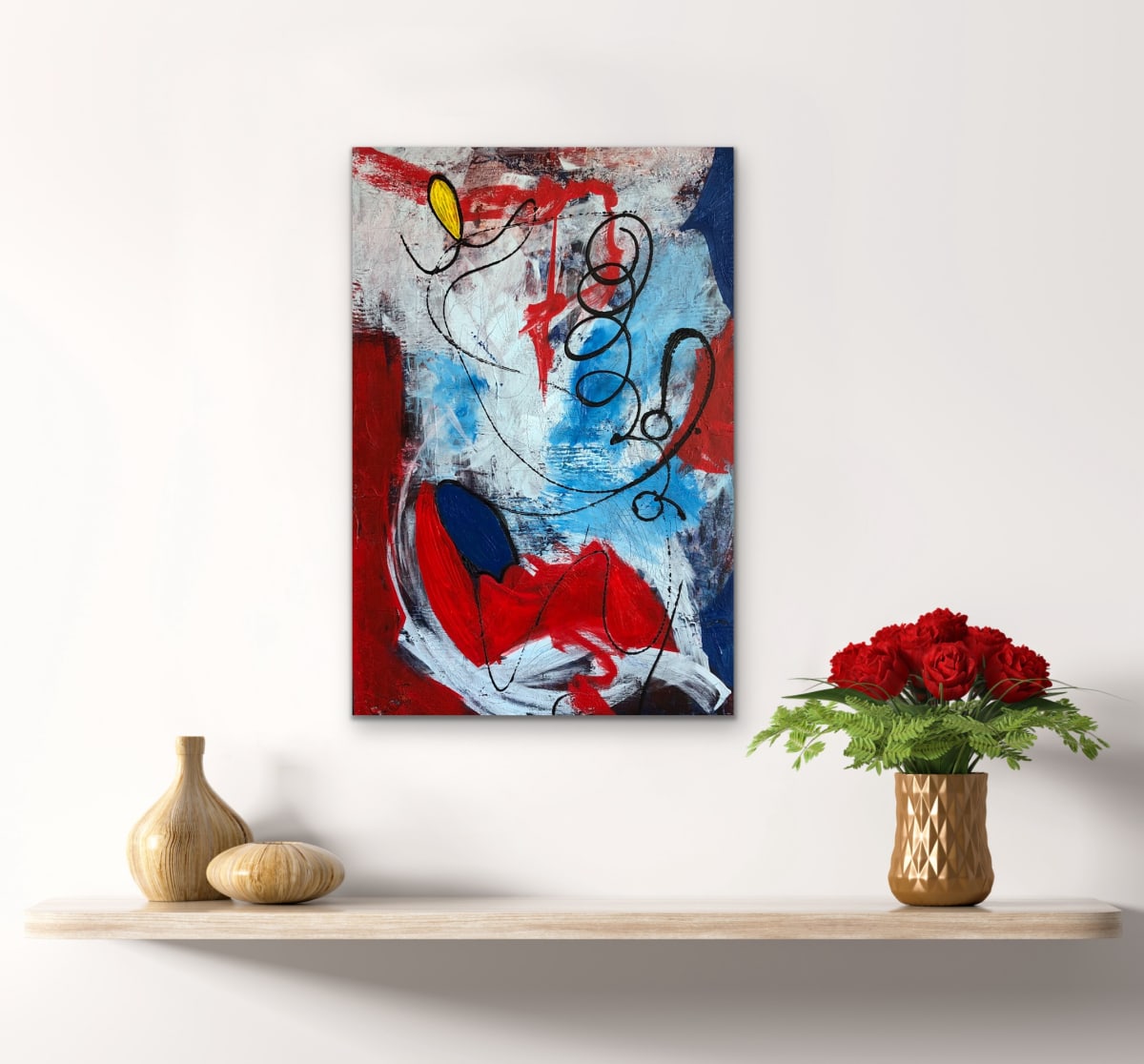 Yellow Balloon 36 x 24 by Sandra chu 