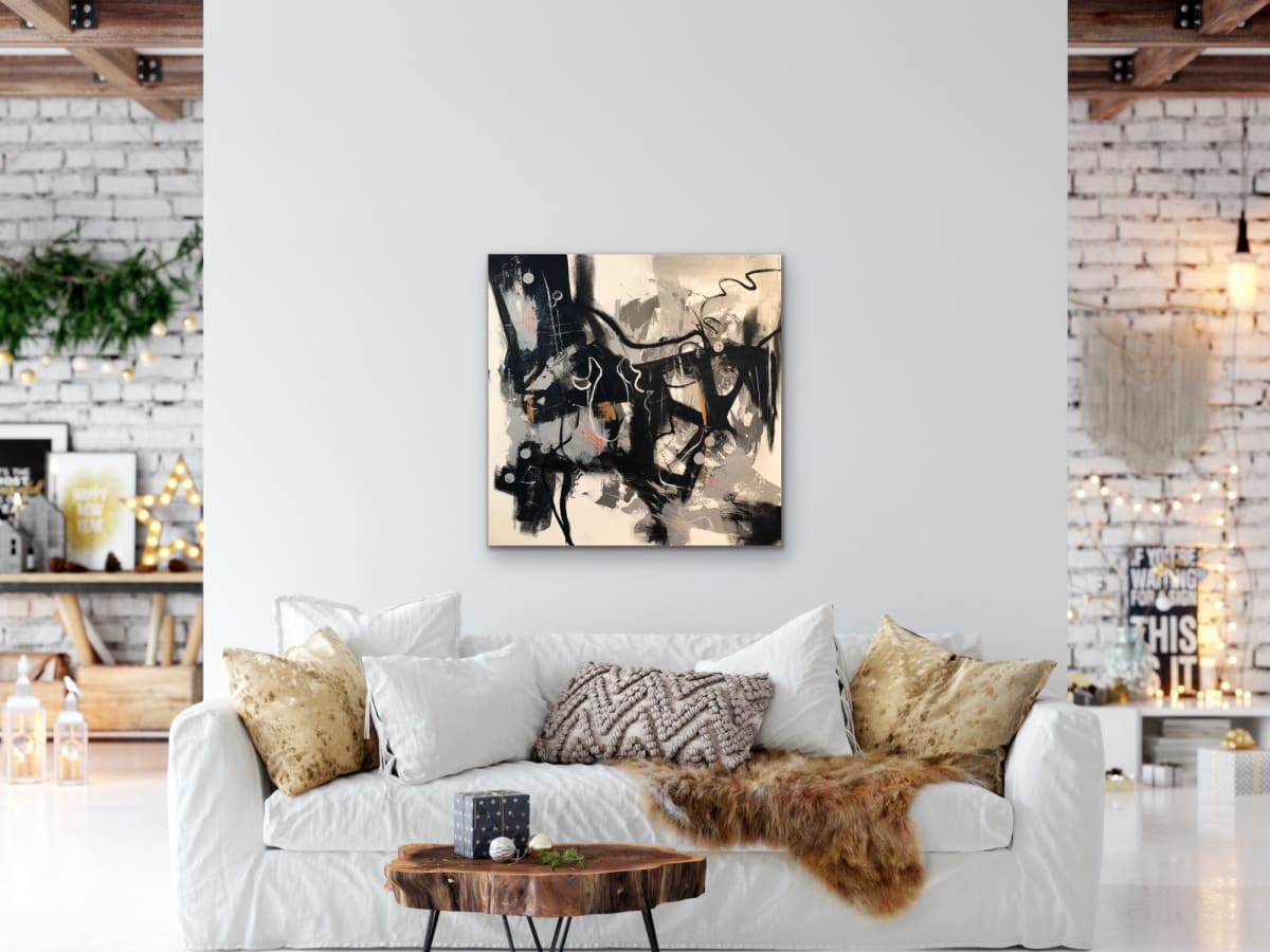 Intrigue 36 x 36 by Sandra E Chu 