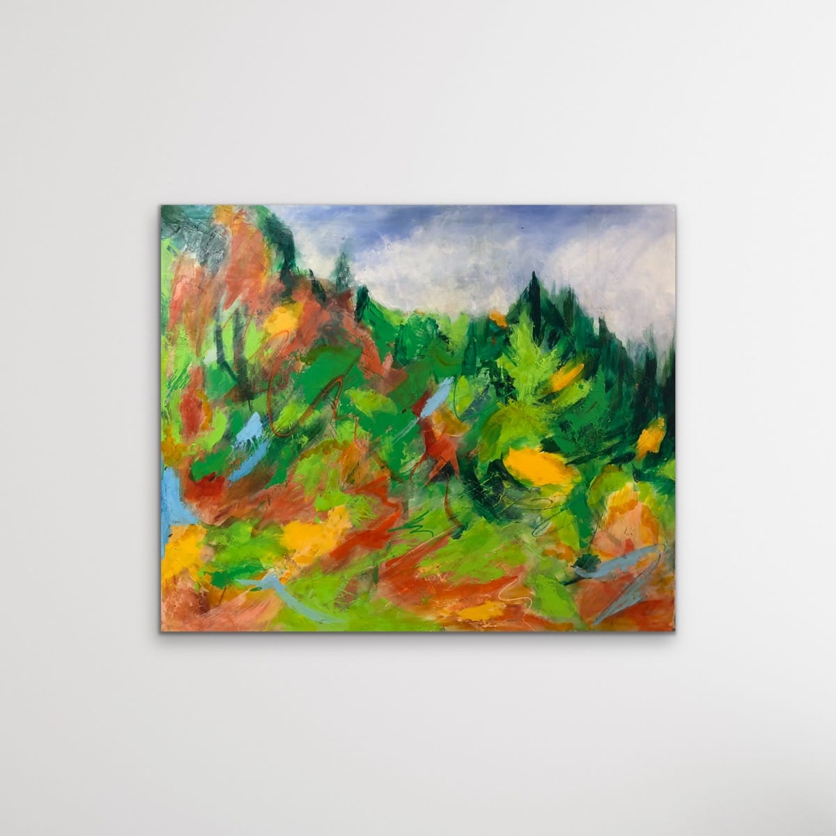 Springtime 40 x 48 by Sandra E Chu, Image 1.