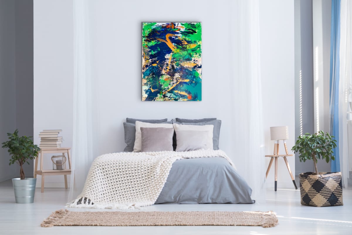 By the Stream 36 x 38 Sold by Sandra E Chu 