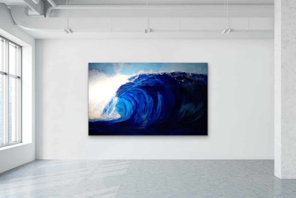 Blue Rhapsody 52 x 82 by Sandra E Chu 